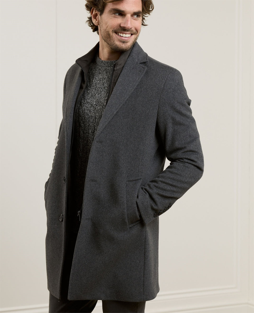 Magee Cork Zip Out Coat - GREY