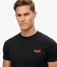 Load image into Gallery viewer, Superdry Essential Logo Tee BLACK/HAZARD ORANGE
