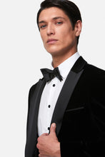 Load image into Gallery viewer, Benetti - Jasper Velvet Tux Jacket - Black - AVAILABLE IN STORE ONLY
