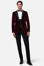 Load image into Gallery viewer, Benetti - Jasper Velvet Tux Jacket - Bordo - AVAILABLE IN STORE ONLY
