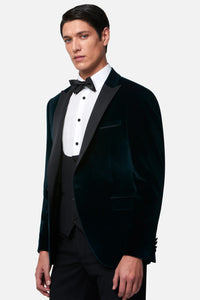 Benetti - Jasper Velvet Tux Jacket - Emerald - AVAILABLE IN STORE ONLY