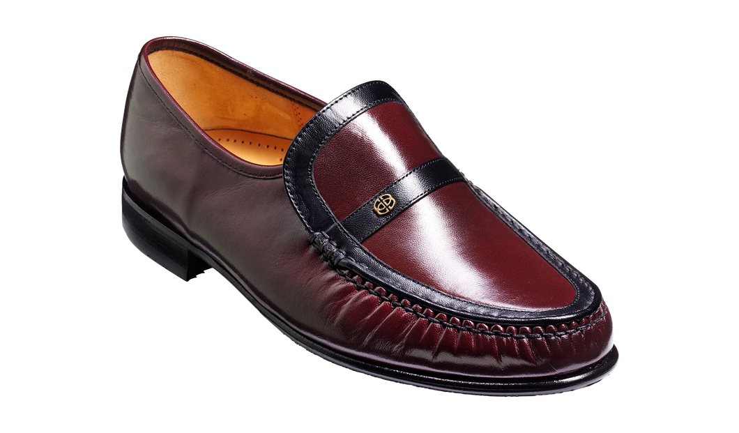Barker Jefferson Slip On - BURGUNDY