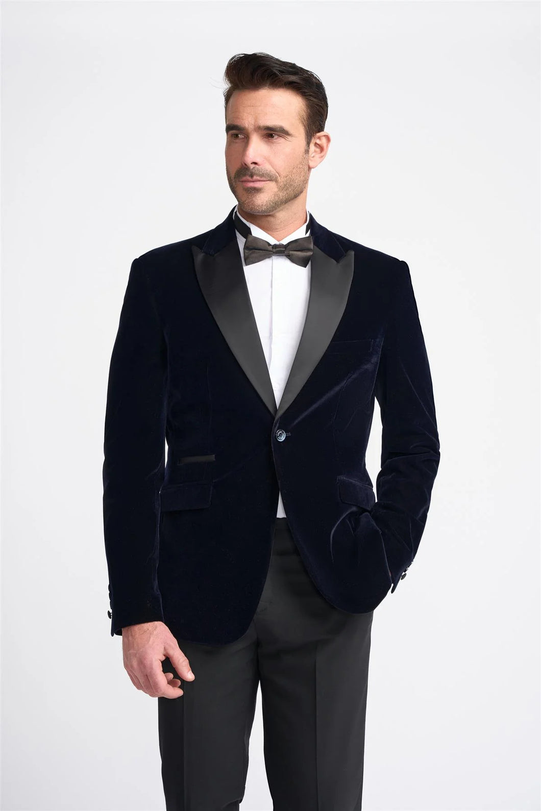 House of Cavani - Rosa Velvet Blazer - Navy - AVAILABLE IN STORE ONLY