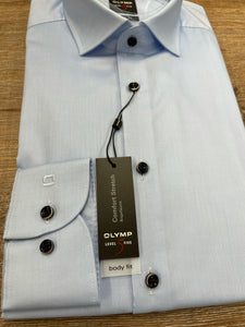 Olymp Textured Blue Shirt Fitted